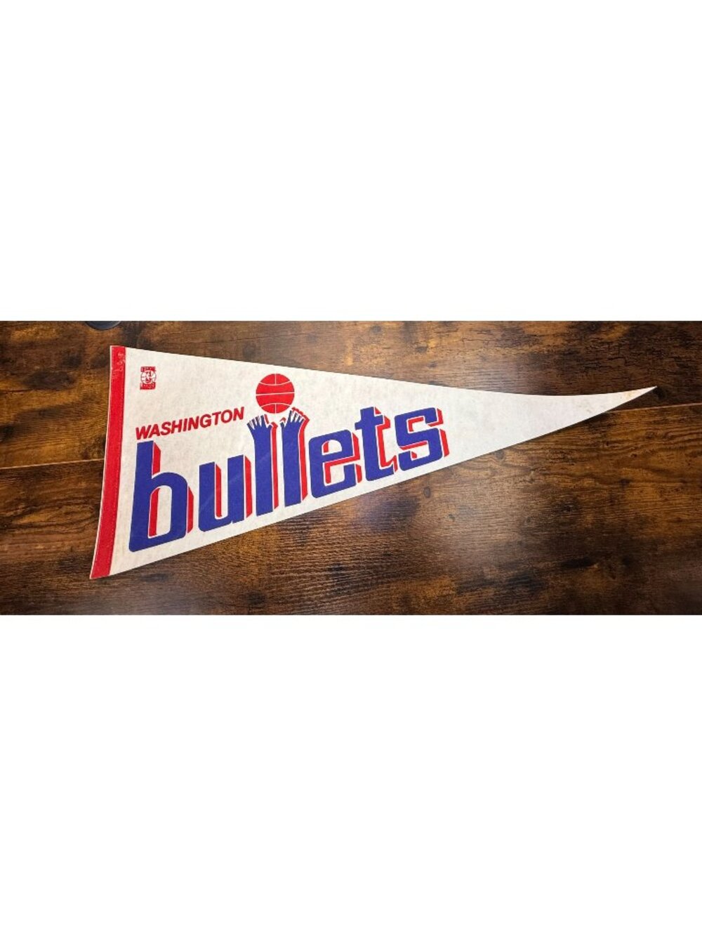 Vintage Washington Bullets Felt Pennant Basketball Memorabilia 30 inches